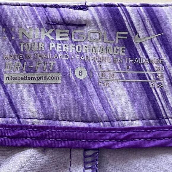 Nike Purple Golf Performance Stripe Athletic Skirt size 6 - Picture 5 of 11